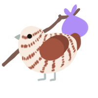 A cream and russet chicken with a bar pattern
