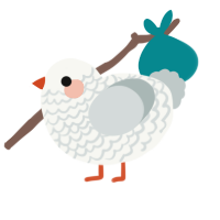 A white and silver chicken with a lace pattern