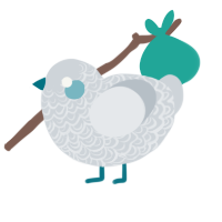 A mist chicken with a double-lace pattern