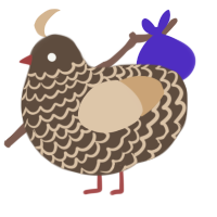 A bark and beige chicken with a lace pattern