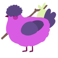 A orchid and overcast chicken