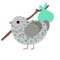 A silver and ash chicken with a speckle pattern