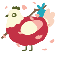 A crimson and rose chicken with a head pattern
