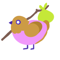 A lavender and gold chicken with a head pattern
