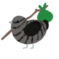 A grey and black chicken with a bar pattern
