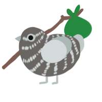 A grey and silver chicken with a bar pattern