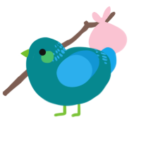 A teal and sky chicken with a neck-band pattern