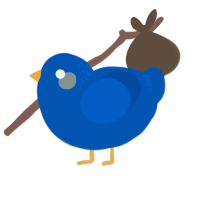 A ultramarine chicken with a neck-band pattern