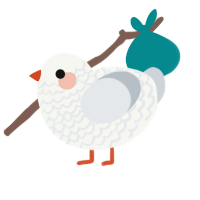 A white and mist chicken with a lace pattern