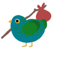 A sea and leaf chicken with a half-lace pattern