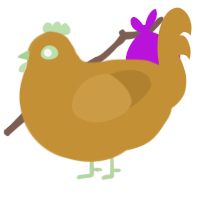 A gold chicken