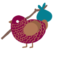 A maroon and brown chicken with a lace pattern