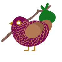 A wine and brown chicken with a lace pattern