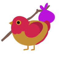 A gold and crimson chicken with a head pattern