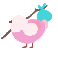 A pink and rose chicken with a head pattern