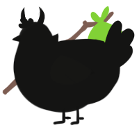 this dude a shadow, a black chicken