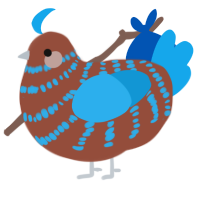 A russet and sky chicken with a bar pattern