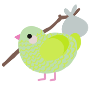 A gluppy and lime chicken with a lace pattern