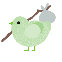 A gluppy chicken with a double-lace pattern