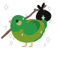 A chartreuse and viridian chicken with a head pattern