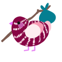 A maroon and rose chicken with a bar pattern