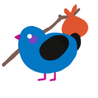 A sapphire and black chicken