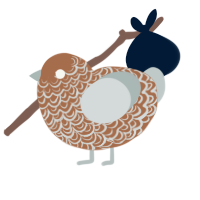 A brown and silver chicken with a double-lace pattern