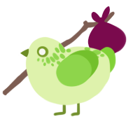 A apple and grass chicken with a neck-speckle pattern