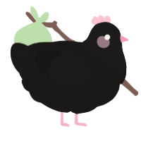 A sable chicken with a bar pattern