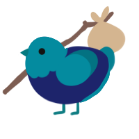 A navy and sea chicken with a head pattern