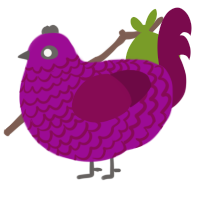 A plum and wine chicken with a lace pattern
