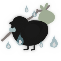 A black chicken with a double-lace pattern