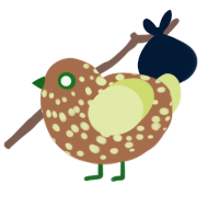 A brown and lemon chicken with a speckle pattern