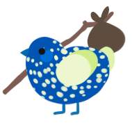 A ultramarine and apple chicken with a speckle pattern