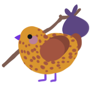 A orange and russet chicken with a speckle pattern