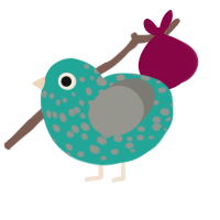 A turquoise and ash chicken with a speckle pattern