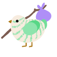 A cream and spring chicken with a bar pattern