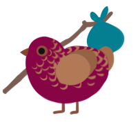 A maroon and brown chicken with a half-lace pattern