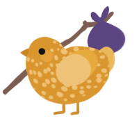 A orange and honey chicken with a speckle pattern