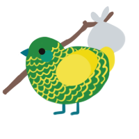 A viridian and yellow chicken with a lace pattern