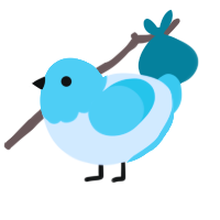 A white and aqua chicken with a head pattern