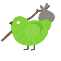 A grass chicken with a bar pattern