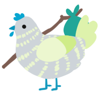 A mist and apple chicken with a bar pattern