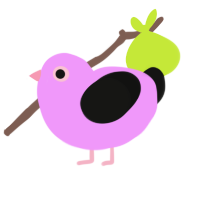 A lavender and black chicken