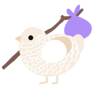 A cream chicken with a lace pattern