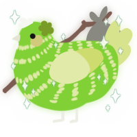 A grass and lemon chicken with a bar pattern