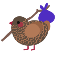 A bark and brown chicken with a lace pattern