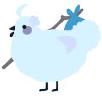 A rose chicken with a lace pattern