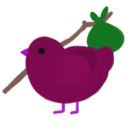 A wine chicken with a lace pattern
