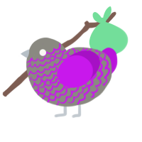A ash and amethyst chicken with a lace pattern
